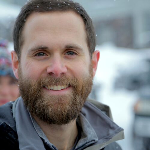 Matt Mastrantuono smiles in the snow.